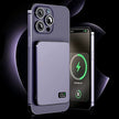 Ultra-thin magnetic wireless power bank with LED display for iPhone, Samsung, and AirPods.