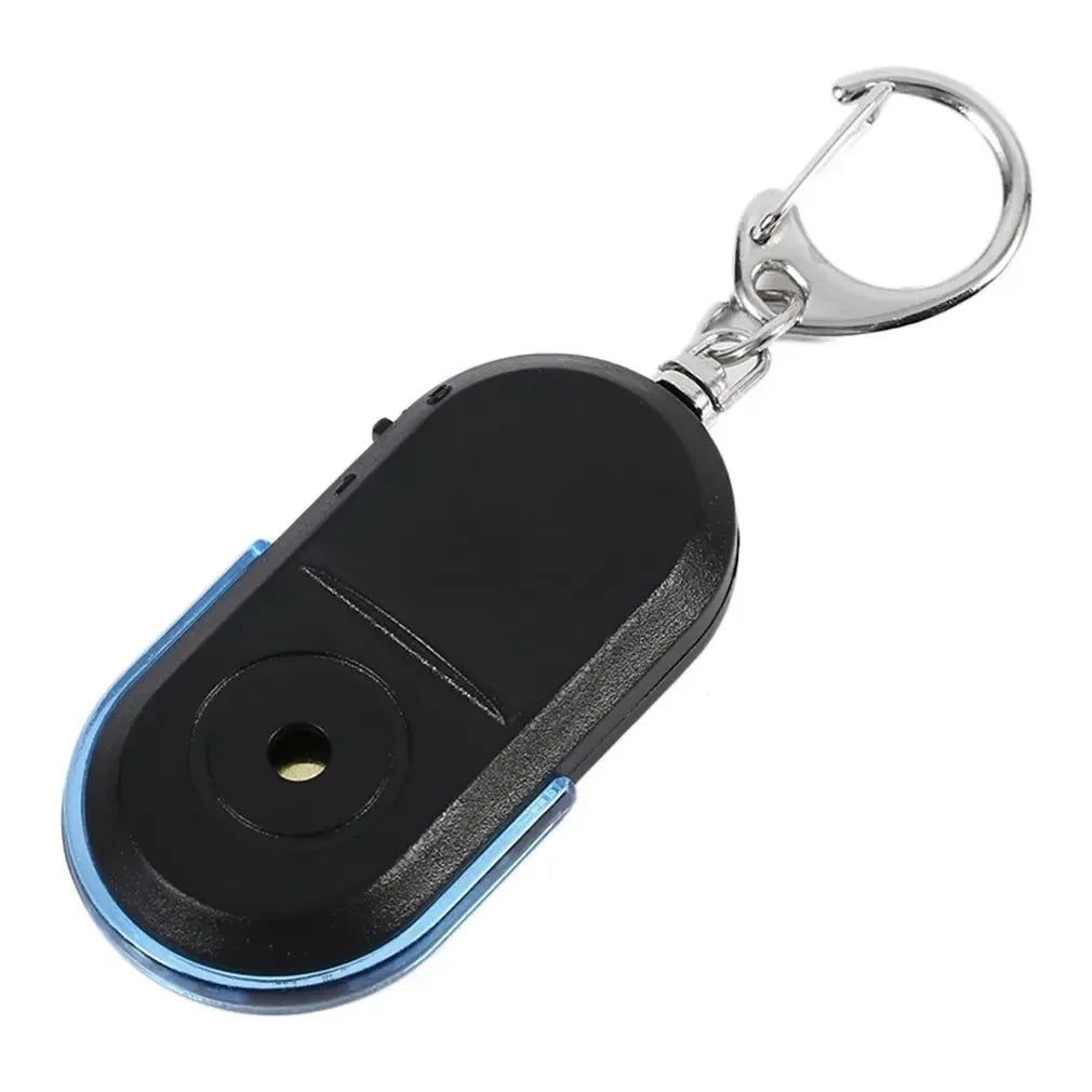 SmartFind anti-lost car key finder with whistle activation, loud beep, and built-in LED flashlight.