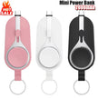 PowerMini 2000mAh keychain power bank with wireless charging for Apple Watch and smartphones.