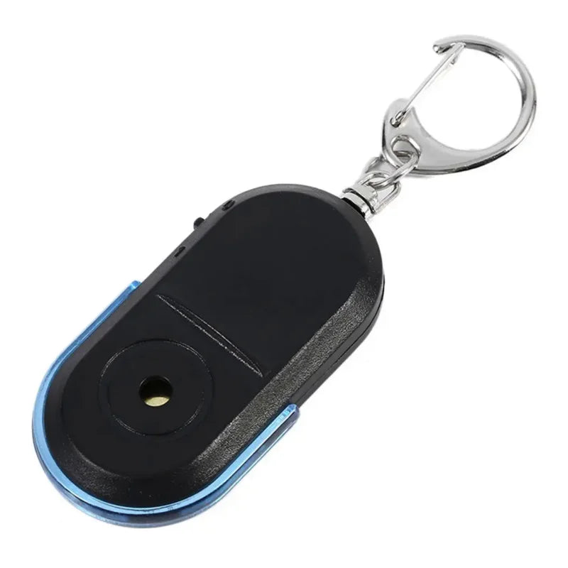 SmartFind anti-lost car key finder with whistle activation, loud beep, and built-in LED flashlight.