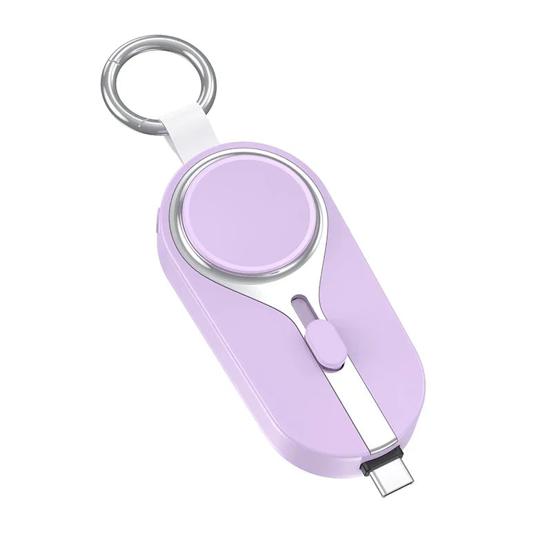 PowerMini 20,000mAh 2-in-1 Keychain Power Bank with Wireless Charging