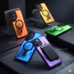 NightGlow magnetic liquid quicksand phone case for Samsung Galaxy with shockproof protection and magnetic charging compatibility.