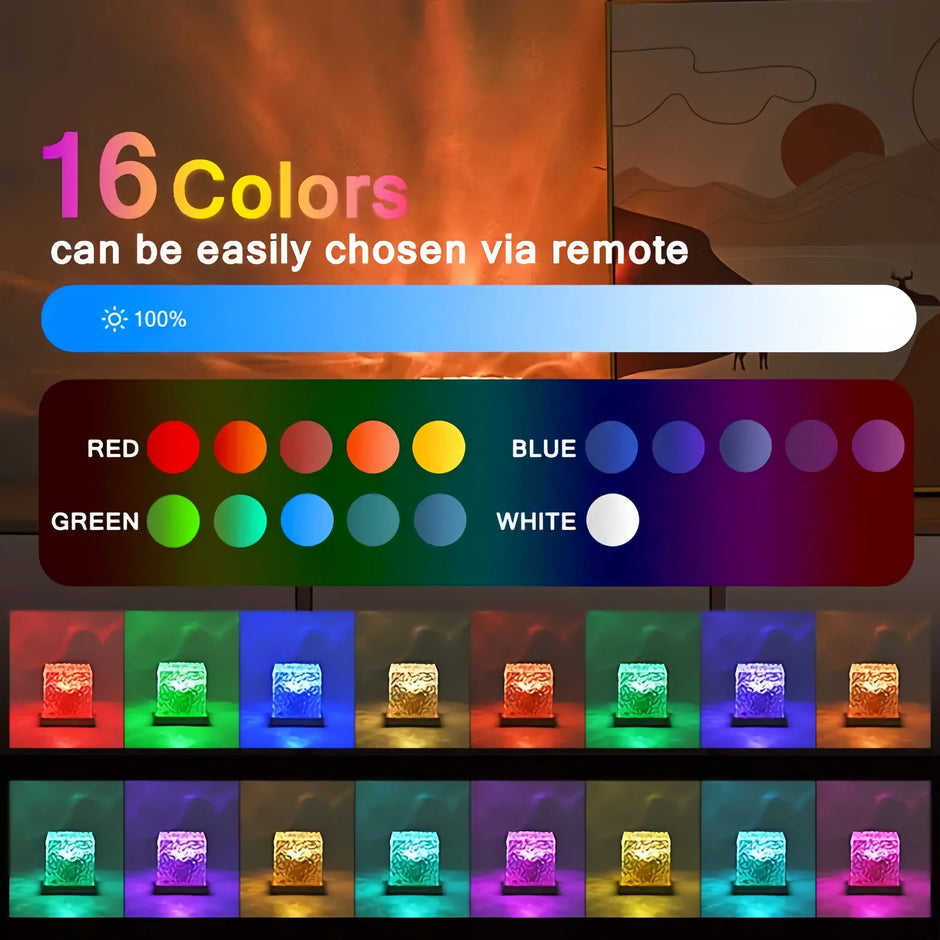 Aurora Ocean Wave Projector Light with Remote | RGB Ambient Night Lamp
