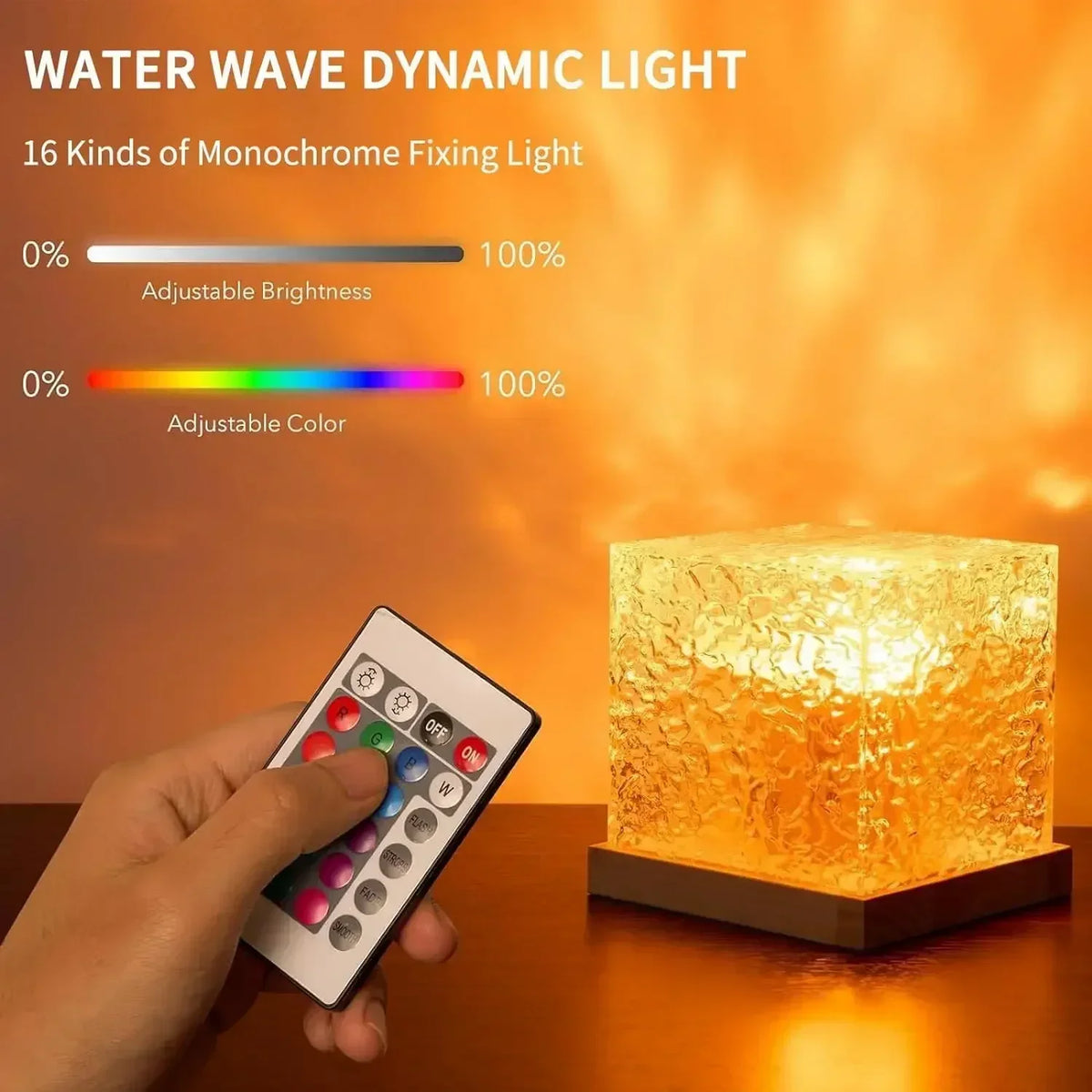 Aurora Ocean Wave Projector Light with Remote | RGB Ambient Night Lamp