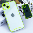 GlowShield luminous clear shockproof silicone phone case for iPhone with transparent glow-in-the-dark design.